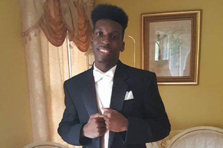 Emantic Fitzgerald Bradford, Jr., 21, seen in his senior year of high school, was fatally shot by police responding to report