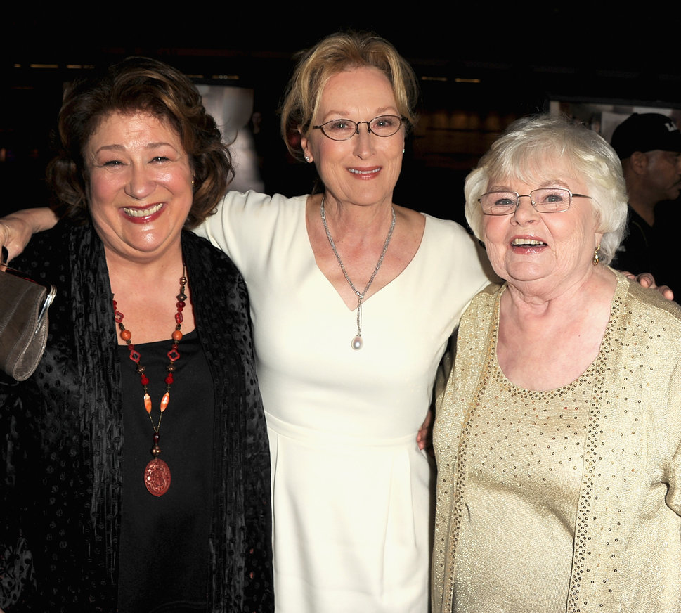 Margo Martindale, Meryl Streep and June Squibb attend the premiere of "August: Osage County" at Regal Cinemas LA Live on Dec.