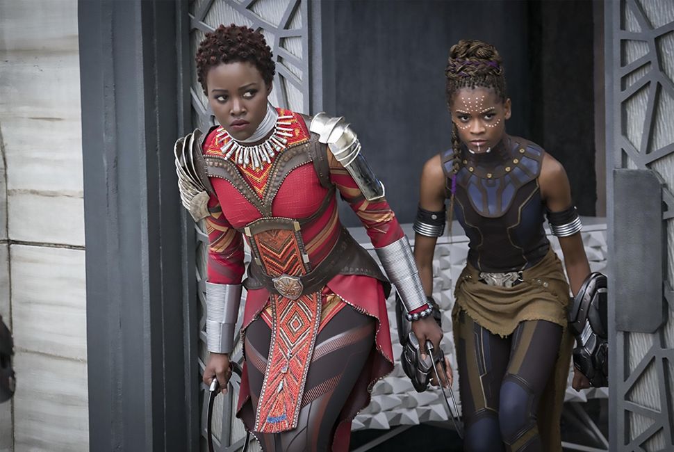 Lupita Nyong'o, left, and Letitia Wright in "Black Panther."