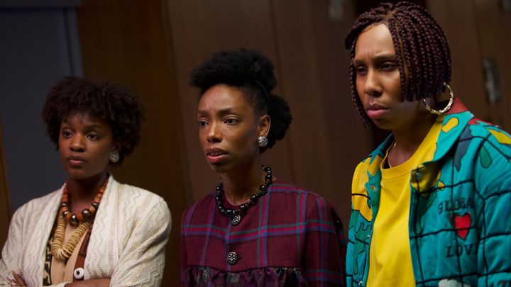 Yaani King Mondschein, Elle Lorraine and Lena Waithe appear in "Bad Hair" by Justin Simien, an official selection of the Midn