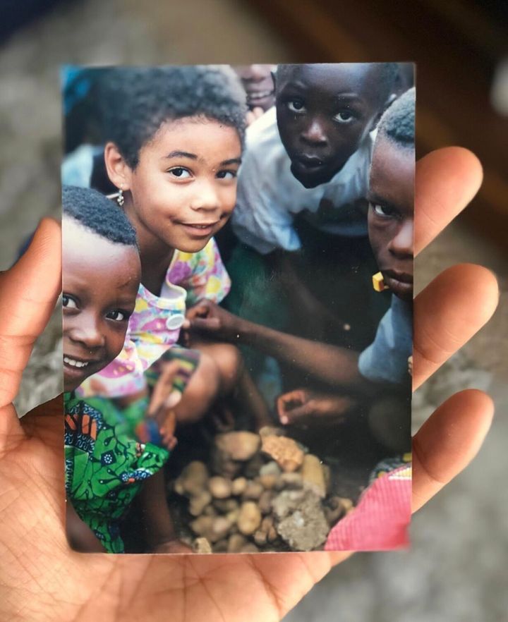 Jade O'Neil and friends as a child in Togo.