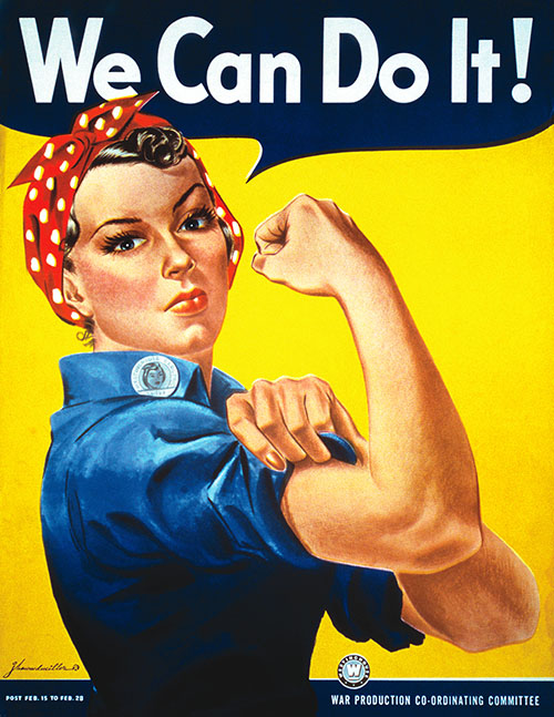 March 8th - J. Howard Miller - We Can Do It!, 1943