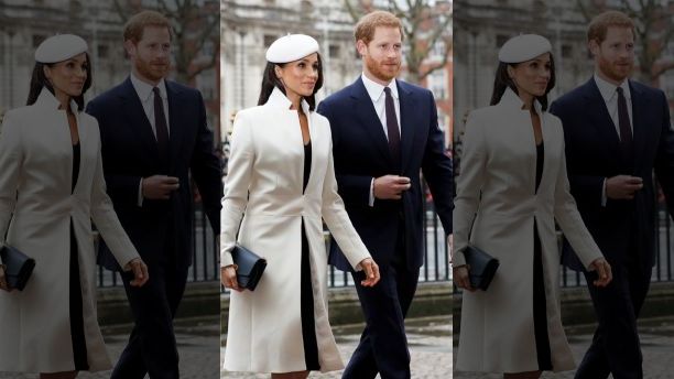 Britain's Prince Harry and his fiancee Meghan Markle arrive at the Commonwealth Service at Westminster Abbey in London, Britain, March 12, 2018. REUTERS/Peter Nicholls - RC17E4C0B880