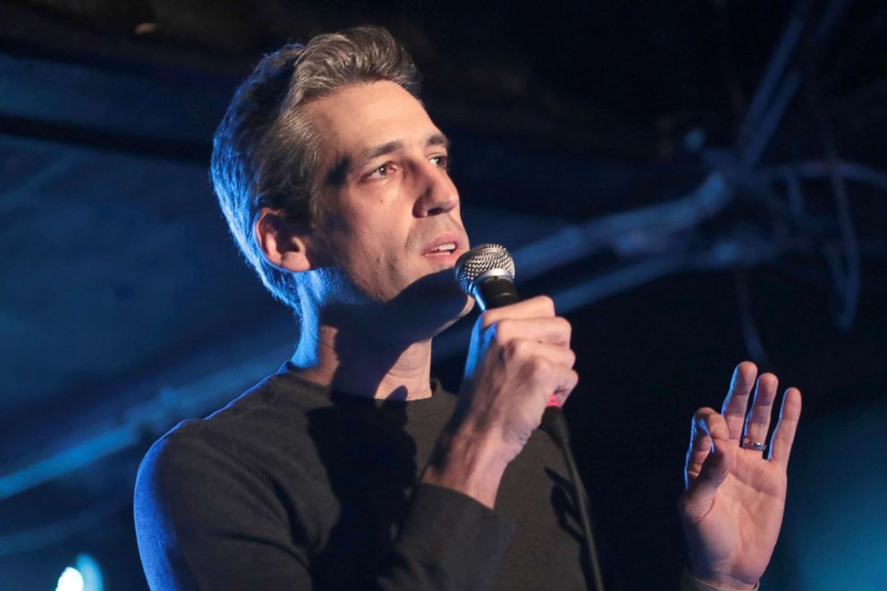 PHOTO: Illinois Democratic gubernatorial candidate Daniel Biss speaks to fans gathered for a Pussy Riot show at Subterranean, March 6, 2018, in Chicago.