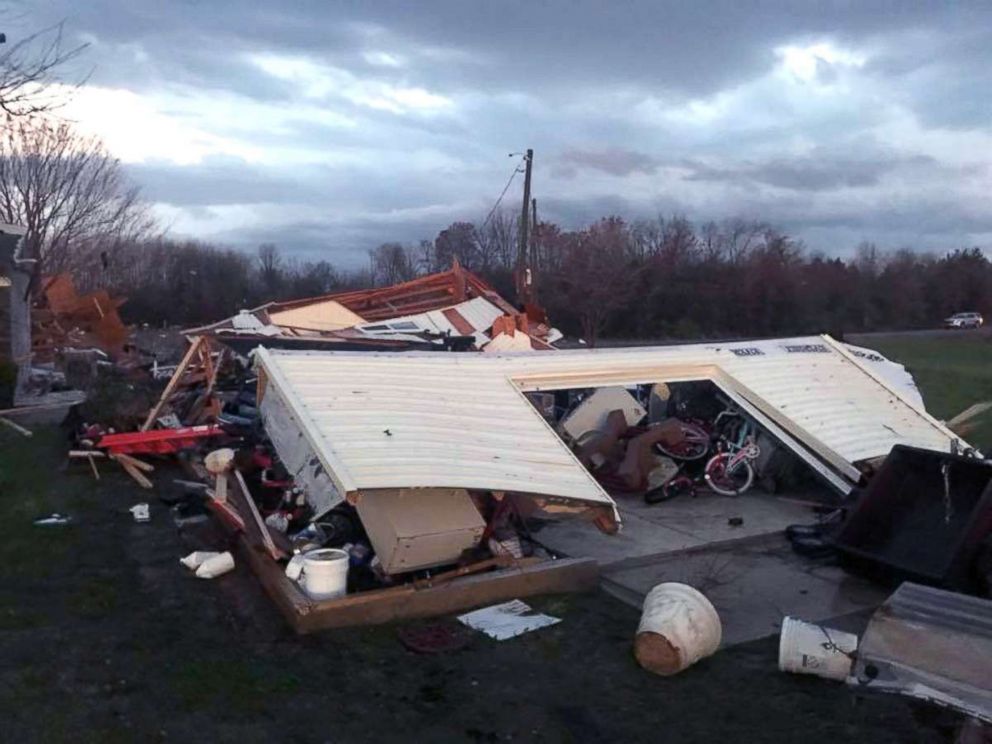 PHOTO: A photo posted to the Limestone County Sheriffs Facebook page shows weather severe damage in Ardmore, Ala., March 19. 2018. 