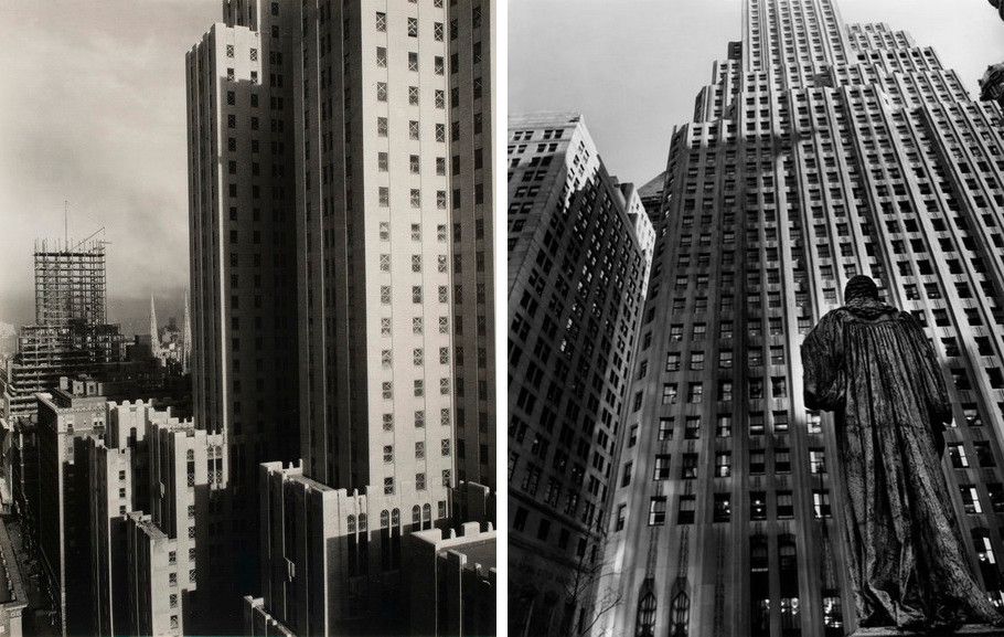 Left Alfred Stieglitz - From my window Right Berenice Abbott - John Watts Statue