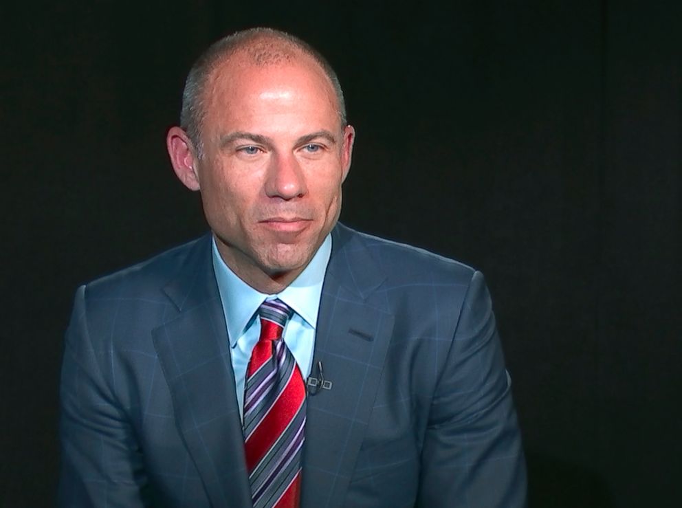 PHOTO: Michael Avenatti, attorney and spokesperson for adult film star Stormy Daniels, listens to a reporters question during an interview at The Associated Press, March 21, 2018, in New York.