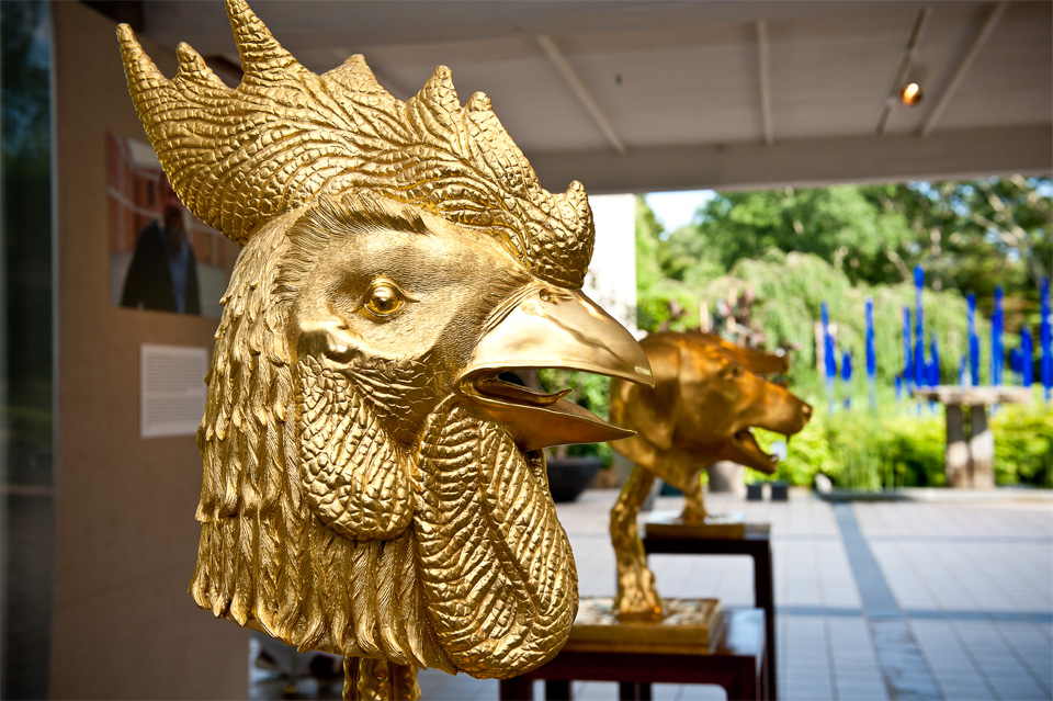 Zodiac Heads, The Long House Reserve, East Hampton, NY; as news reported, only five animalszodiac are back home in beijing
