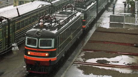 A file picture of a special armored train used to transport North Korean leader Kim Jong Il. 