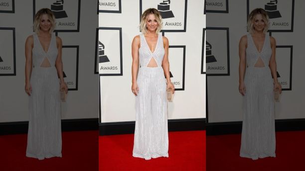 Actress Kaley Cuoco arrives at the 58th Grammy Awards in Los Angeles, California February 15, 2016.  REUTERS/Danny Moloshok - RTX2731H