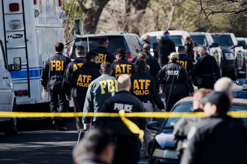 PHOTO:Authorities work on the scene of an explosion in Austin, Texas, March 12, 2018. 