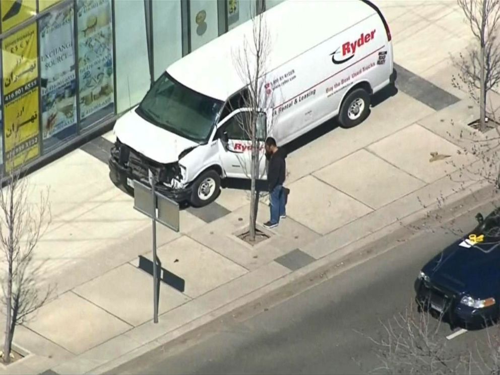 PHOTO: According to eyewitnesses, a white van hit pedestrians in Toronto, Canada, April 23, 2018, CTV reported.