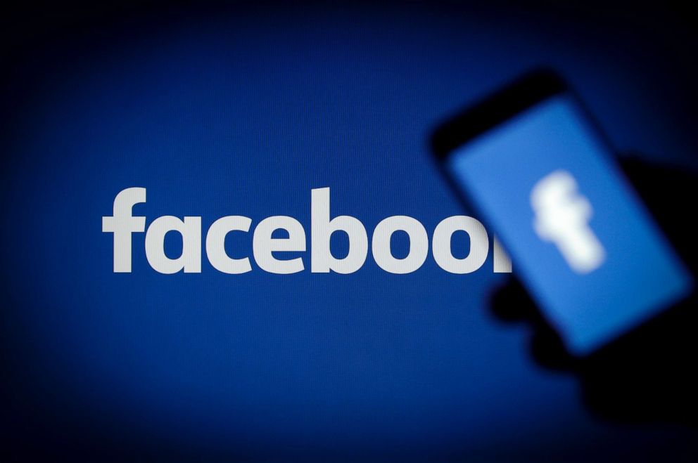 PHOTO: A Facebook logo is seen on a smartphone, Nov. 15, 2017.