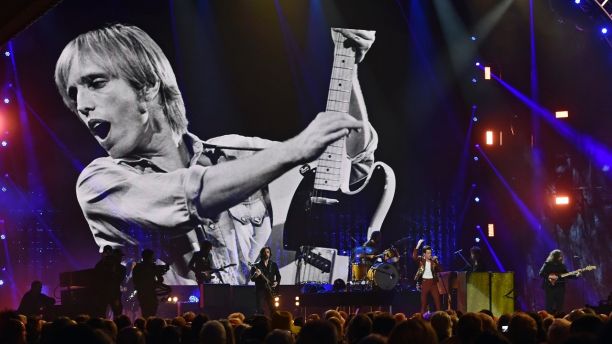 The Killers perform at the Rock and Roll Hall of Fame induction ceremony, Saturday, April 14, 2018, in Cleveland. (AP Photo/David Richard)