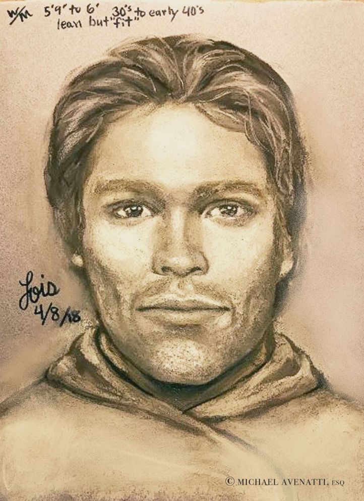 PHOTO: This artists drawing released by attorney Michael Avenatti, purports to show the man that the adult film actress Stormy Daniels says threatened her in a Las Vegas parking lot in 2011 to remain quiet about her affair with President Donald Trump. 