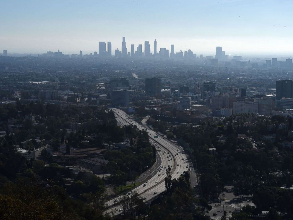 PHOTO: A morning view of downtown Los Angeles, a Sanctuary City, on Jan. 1, 2017 from the Hollywood Bowl Overlook in Hollywood, Calif.