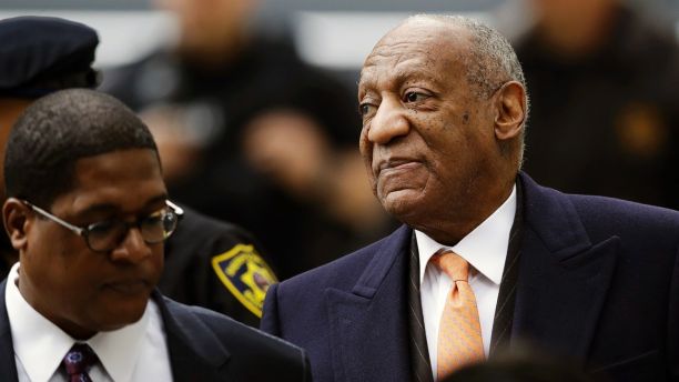 Bill Cosby, right, arrives for his sexual assault trial, Tuesday, April 17, 2018, at the Montgomery County Courthouse in Norristown, Pa. (AP Photo/Matt Slocum)