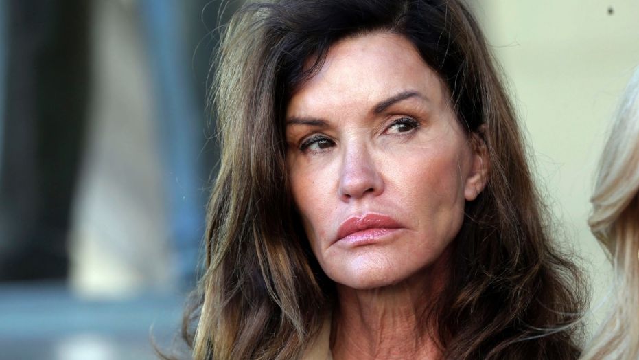 FILE - In a Tuesday, March 29, 2016 file photo, model Janice Dickinson appears outside Los Angeles Superior Court after a judge ruled her defamation lawsuit against Bill Cosby will move forward. Dickinson, a model and reality TV star, says Cosby knocked her out with a pill and raped her in Lake Tahoe in 1982, when she was 27 and Cosby was 45.  (AP Photo/Nick Ut, File)