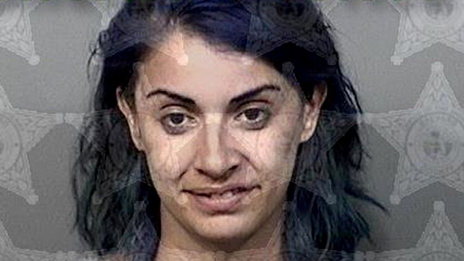 Nicole Vargas mugshot after being arrested for performing oral sex in public.
