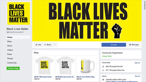 CNN, Black Lives Matter, Facebook Page