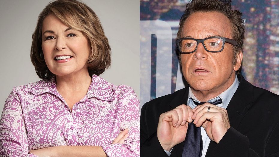 Tom Arnold slammed his ex-wife Roseanne Barr for promoting what he called "insane" conspiracy theories.