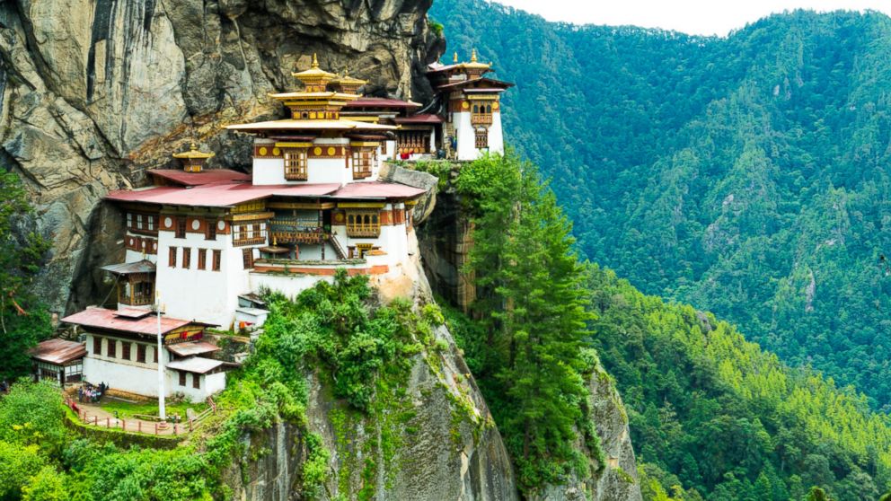 PHOTO:Paro Taktsang, better known as Tigers Nest, is perhaps the most famous site in all of Bhutan. This cliffside temple is home to many monks, and considered to be a very sacred Buddhist site.