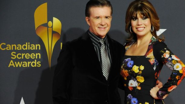 Alan Thicke and wife Tanya Callau Thicke arrive during the Canadian Screen Awards in Toronto March 3, 2013. REUTERS/Jon Blacker (CANADA  - Tags: ENTERTAINMENT)   - TB3E9331QY6XS