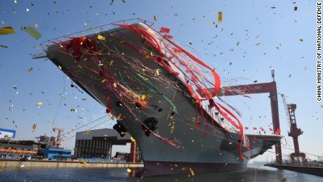 China&#39;s second aircraft carrier was launched at a ceremony on April 26, 2017