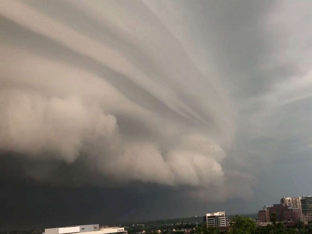 PHOTO: Storm clouds gather over Reston, Va., May 14, 2018, in this still image obtained from social media video.