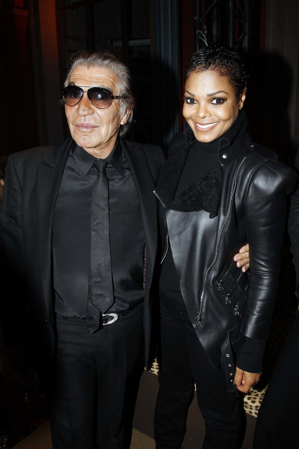 With Roberto Cavalli&nbsp;at&nbsp;the Roberto Cavalli 40th anniversary party in Paris, France.