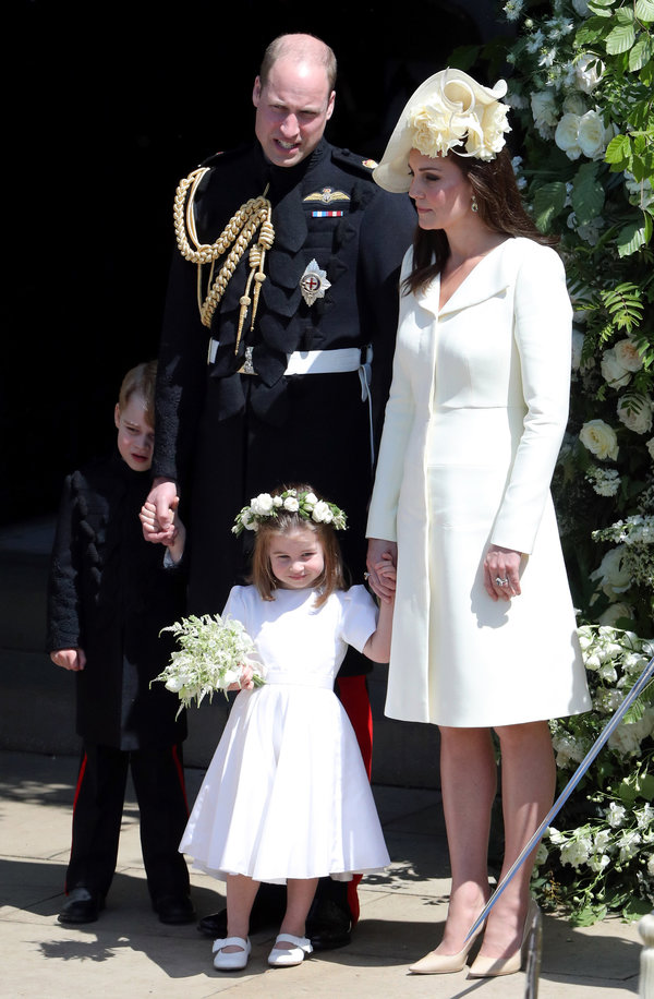 Prince William and the Duchess of Cambridge with their children Prince George and Princess Charlotte.