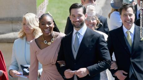 Serena Williams is a personal friend of Meghan&#39;s, and served up a smashing wedding look. 