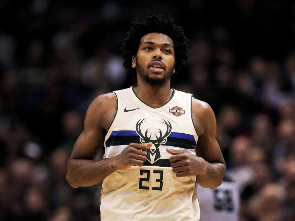 PHOTO: Sterling Brown #23 of the Milwaukee Bucks jogs across the court in the fourth quarter against the Philadelphia 76ers at the Bradley Center on Jan. 29, 2018 in Milwaukee.