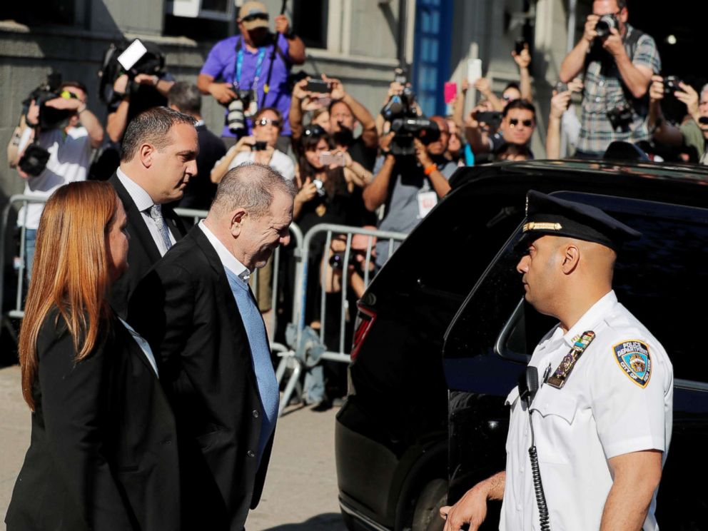 PHOTO: Film producer Harvey Weinstein leaves the 1st Precinct in Manhattan in New York, May 25, 2018.