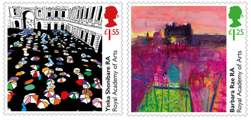 Special Stamps by Yinka Shonibare and Barbara Rae