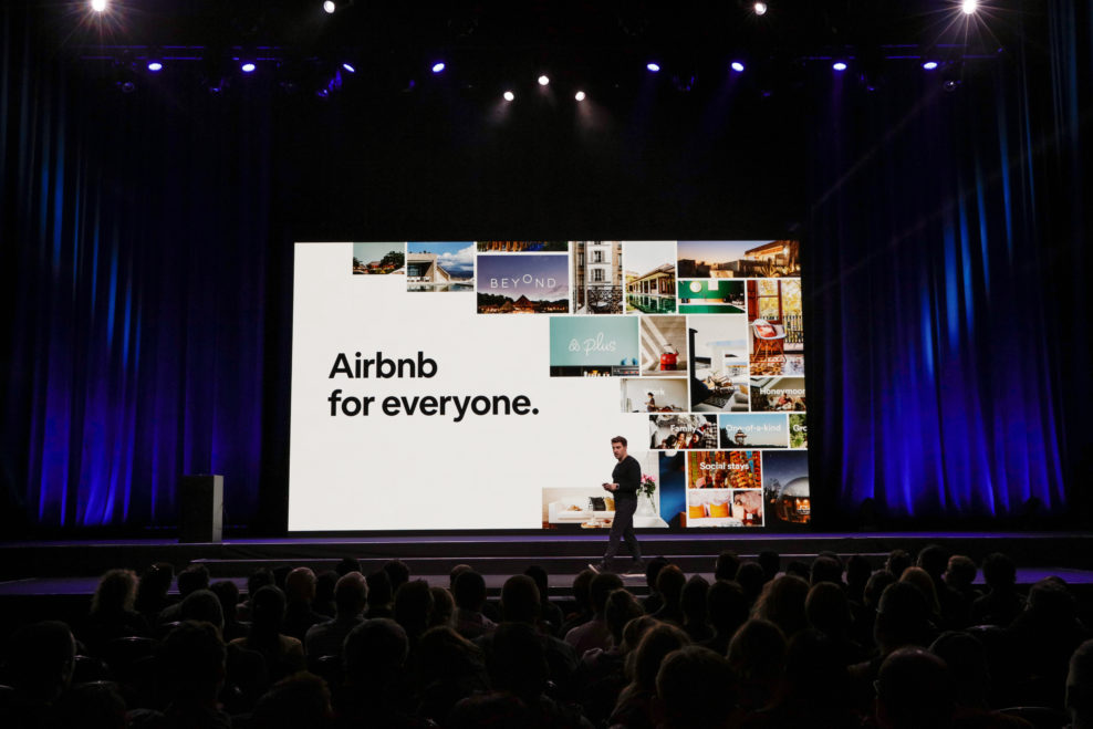 Co-founder, Brian Chesky Keynote (Image: Airbnb)