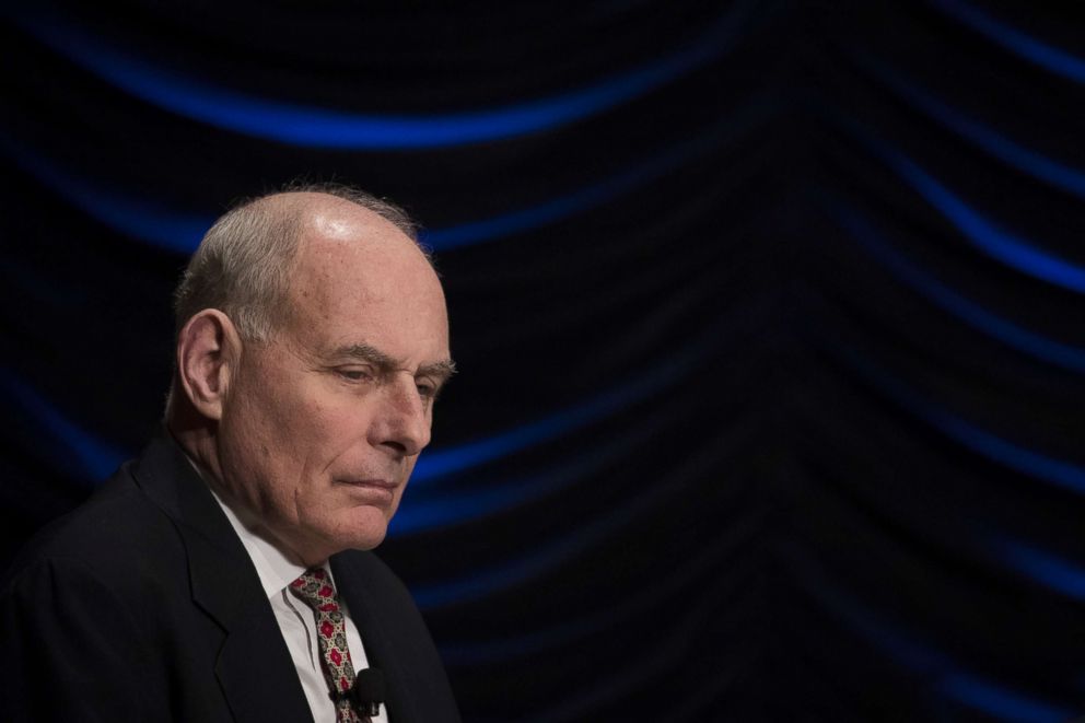 PHOTO: White House Chief of Staff John Kelly looks on during an event to mark the 15th anniversary of the Department of Homeland Security, March 1, 2018, in Washington, D.C. 