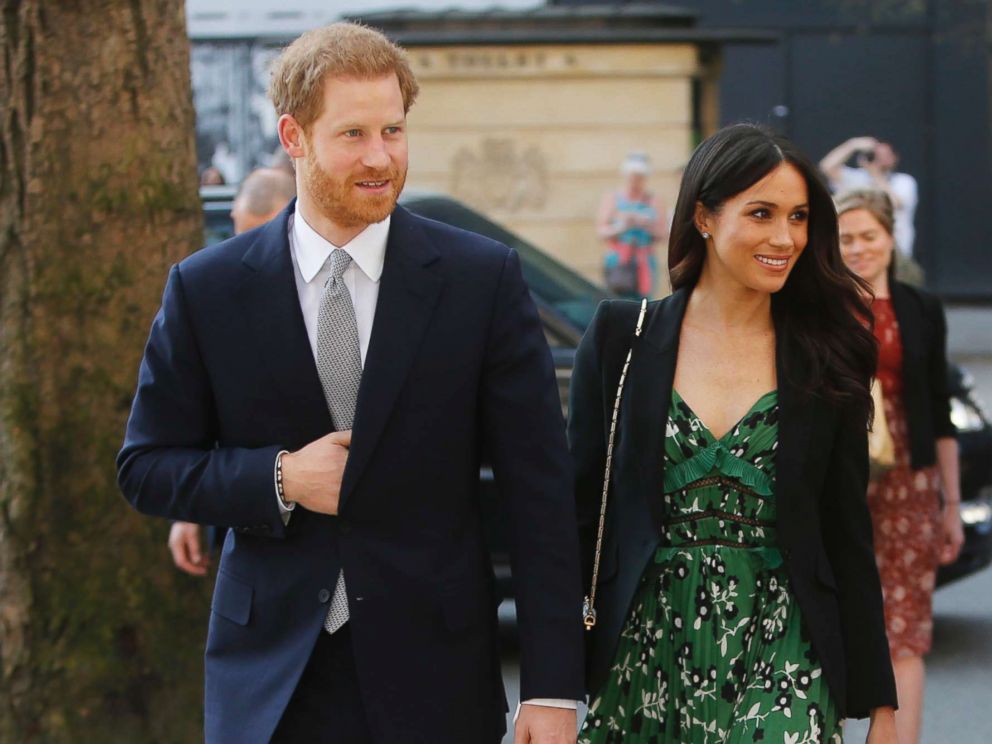PHOTO: Prince Harry and Meghan Markle arrive to attend a reception at Australia House in London, April 21, 2018.