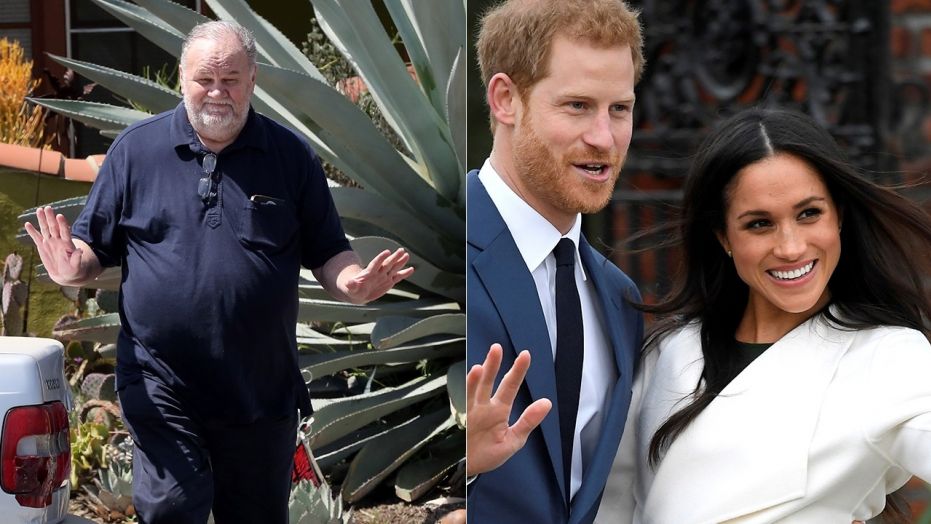 Thomas Markle, left, has said he will not attend his daughter Meghan Markle's wedding to Prince Harry, which is set to take place on Saturday.