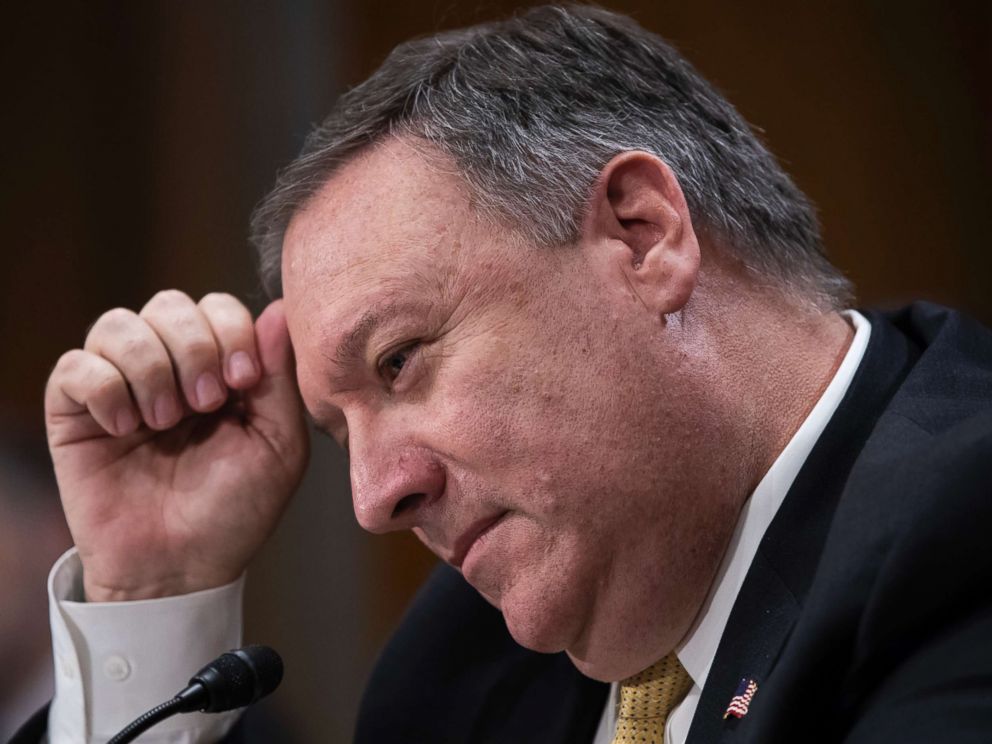 PHOTO: Secretary of State Mike Pompeo before the Senate Foreign Relations Committee just after President Donald Trump canceled the June 12 summit with North Koreas Kim Jong Un, May 24, 2018.