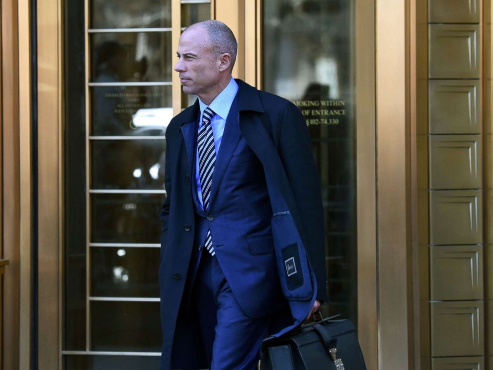 PHOTO: Attorney for Stormy Daniels, Michael Avenatti walks outside the U.S. Courthouse in New York, April 26, 2018.
