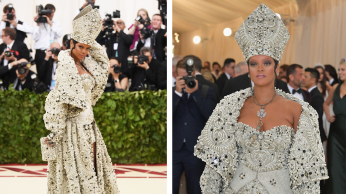 Rihanna at Met Gala 2018 thegrio.com