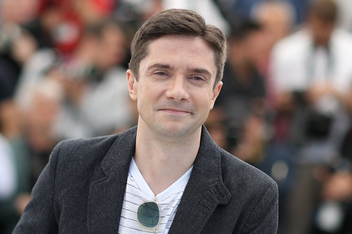 Topher Grace poses on Tuesday during a photocall for the film "BlacKkKlansman" at the Cannes Film Festival in France.&nbsp;