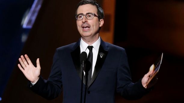 John Oliver presents the award for Outstanding Directing For A Limited Series, Movie Or A Dramatic Special at the 67th Primetime Emmy Awards in Los Angeles, California September 20, 2015.