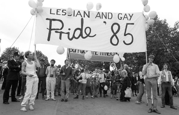 Lesbian and gay Pride in London, 1985.