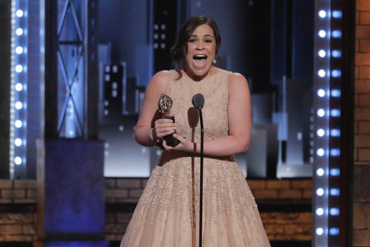&nbsp;Lindsay Mendez accepts the award for Best Featured Actress in a Musical for "Carousel."&nbsp;