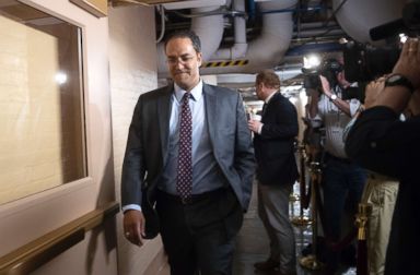 PHOTO: Rep. Will Hurd, whose congressional district runs along the majority of Texass border with Mexico, arrives for a closed-door GOP meeting in the basement of the Capitol in Washington, June 7, 2018.