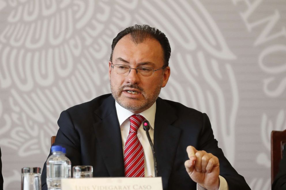 PHOTO: Mexican Secretary of Foreign Affairs Luis Videgaray attends a press conference over the U.S. policy of separating immigrant families at the border, in Mexico City, Mexico, June 19, 2018.