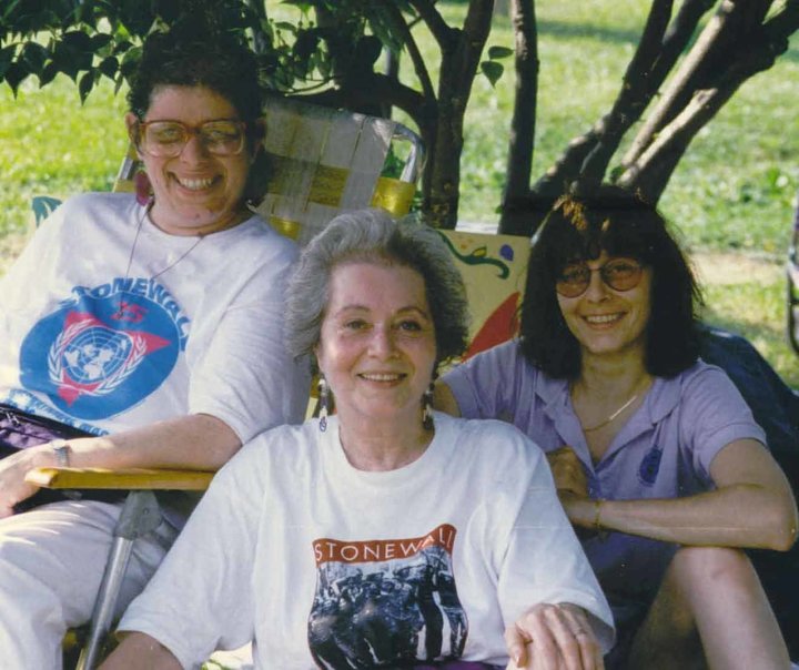 Frances Goldin with her daughters.