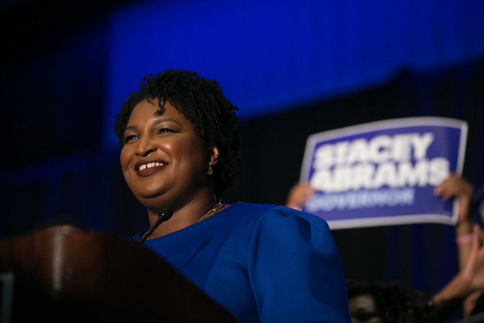 Stacey Abrams takes the stage in Atlanta to declare victory in the May 22 primary.